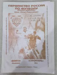 Волга Ульяновск - Строители Уфа. Сезон 2003. Урал-Поволжье