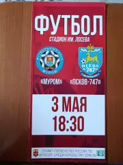 Программка на матч Муром - Псков 747 3.05.2019.