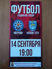 Программка на матч Муром - Псков 747 14.09.2019.