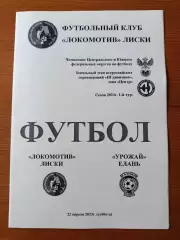 Программка на матч Локомотив Лиски - Урожай Елань 22.04.2023.