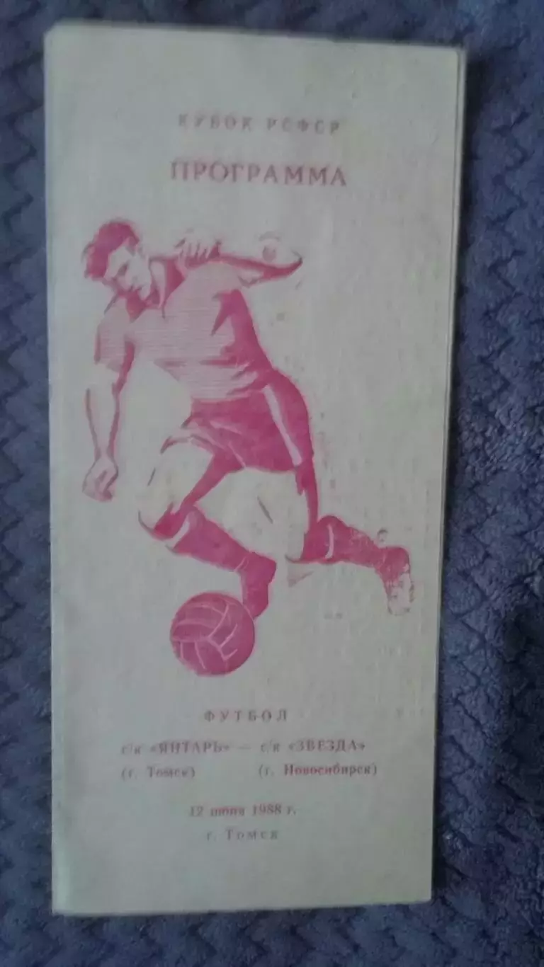 Янтарь Томск - Звезда Новосибирск. 12.6.1988. Кубок РСФСР.