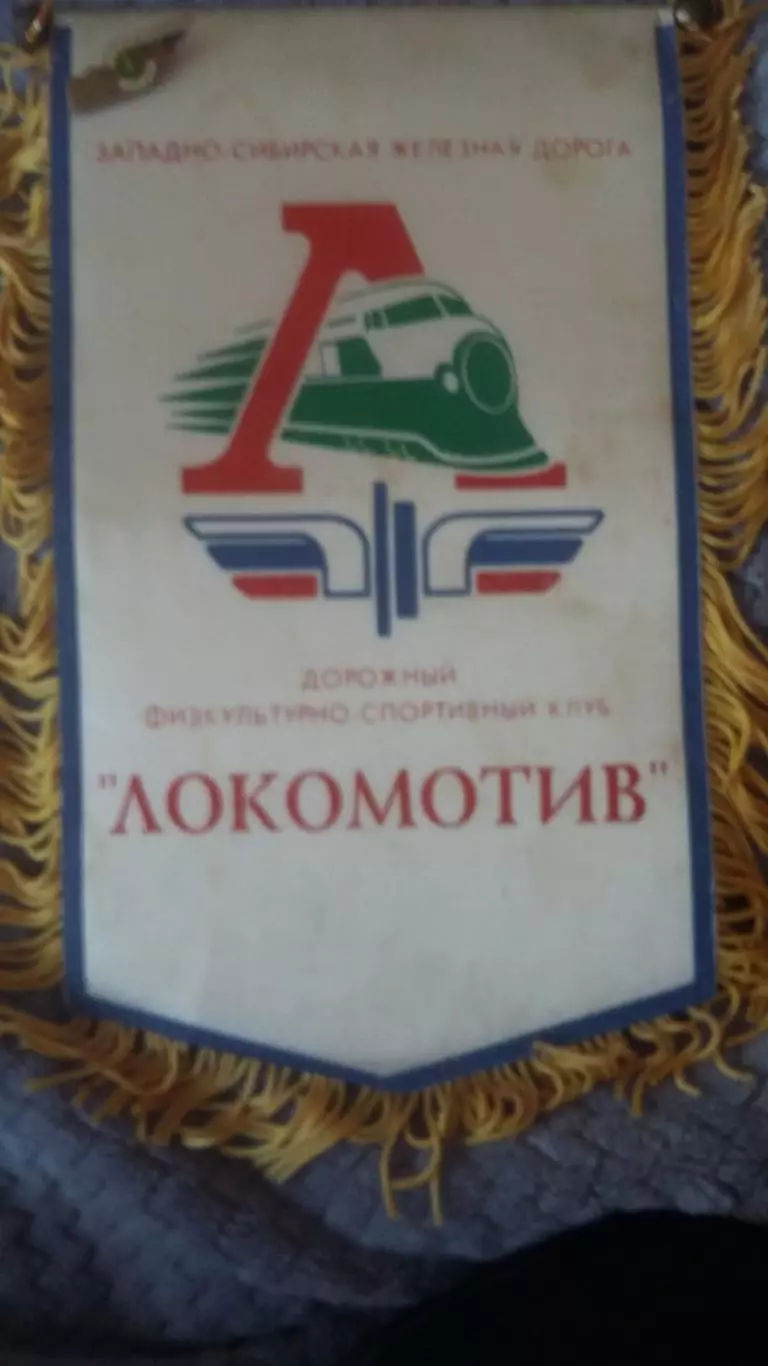 Вымпел Локомотив и значок 100 лет ЗСЖД.