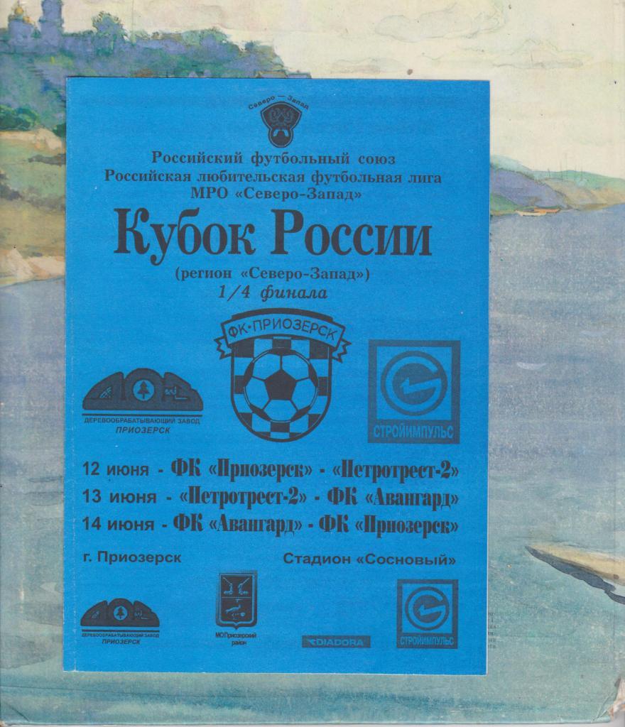 Кубок России по футболу. Регион Северо-Запд. 2004.