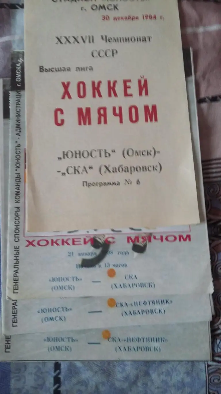 Юность Омск - СКА Хабаровск. 7 программ. Хоккей с мячом. 1