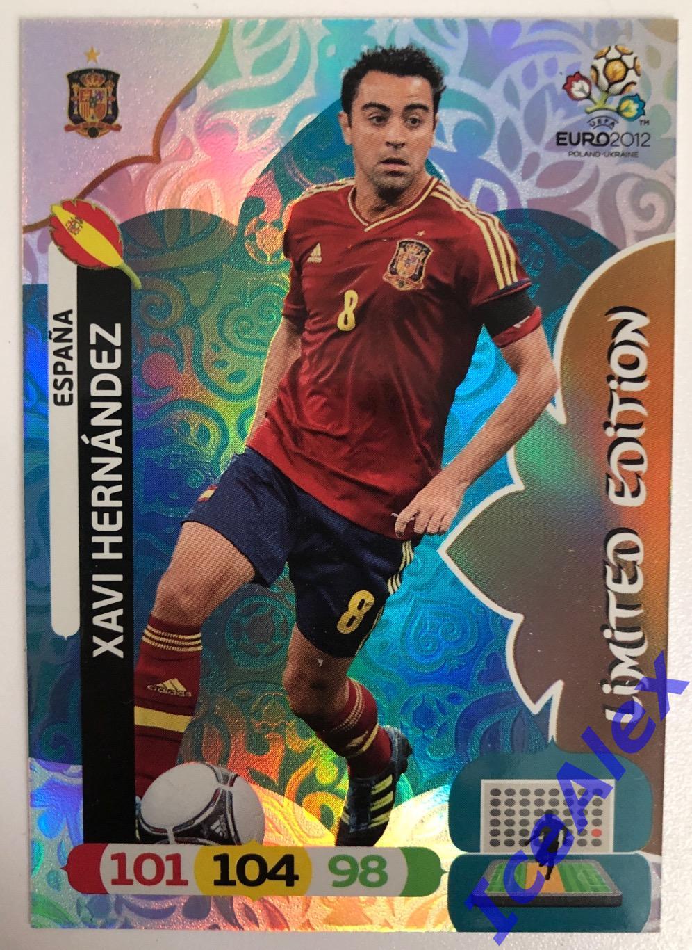 2012 Panini Euro Adrenalyn XL, Xavi Hernandez, Limited Edition