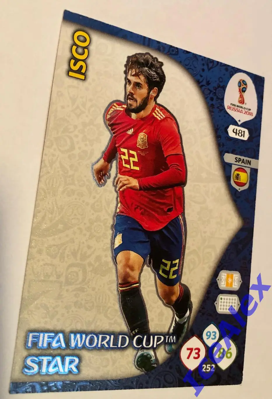 2018 Panini Adrenalyn XL WC 2018, #481, FIFA World Cup Star, Isco 2