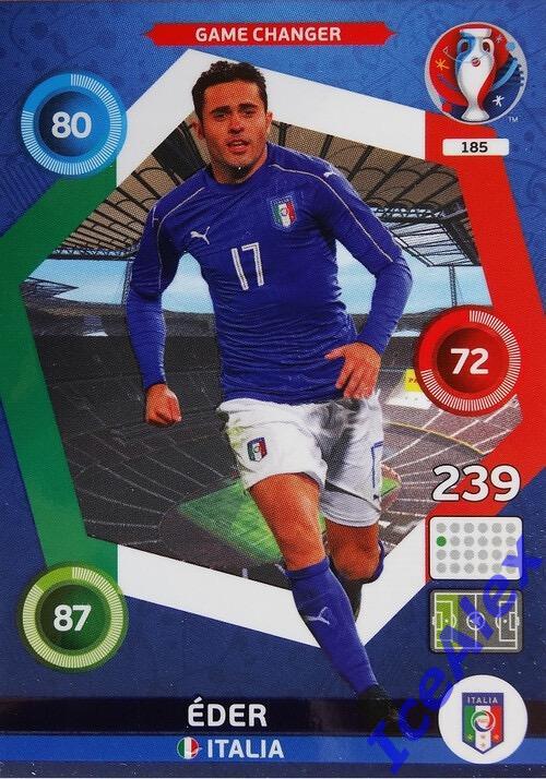 2016 Panini Euro Adrenalyn XL, #185, Game Changer, Eder