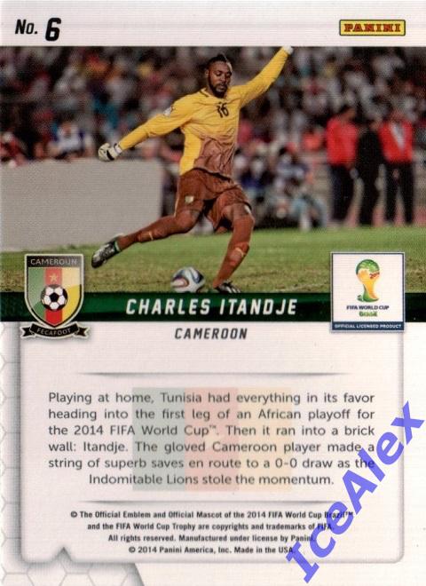 2014 Panini Prizm World Cup, Guardians, #6 Charles Itandje, base 1