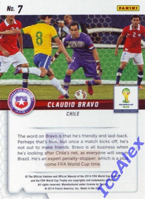 2014 Panini Prizm World Cup, Guardians, #7 Claudio Bravo, base 1