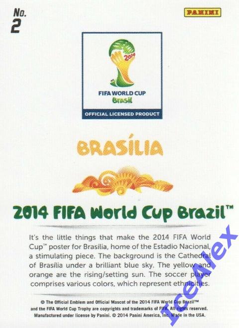 2014 Panini Prizm World Cup, World Cup Posters, #2 Brasilia, base 1