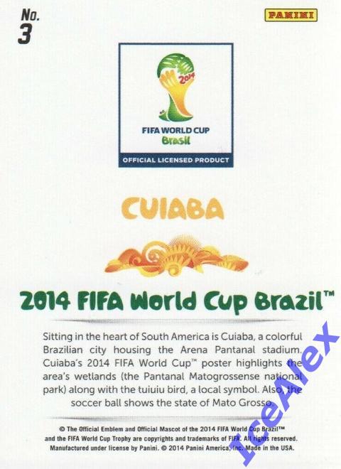 2014 Panini Prizm World Cup, World Cup Posters, #3 Cuiaba, base 1