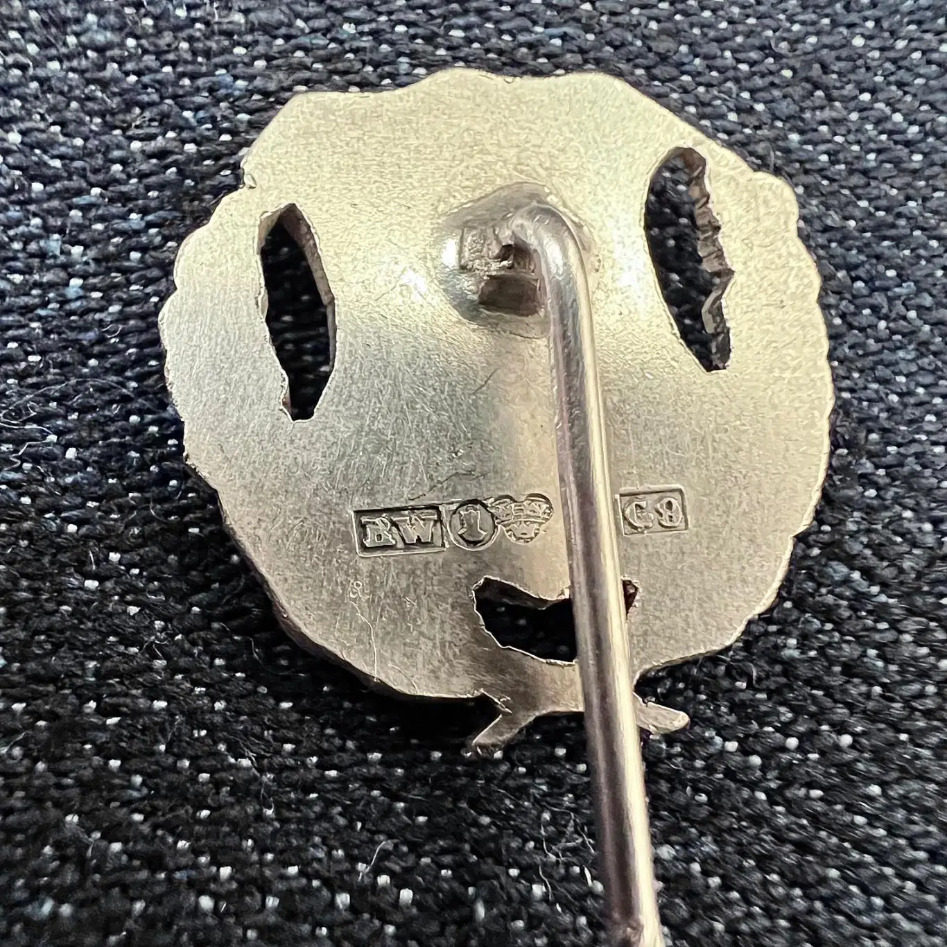 Значок футбол HIF Швеция серебро (2,8 гр.) 2