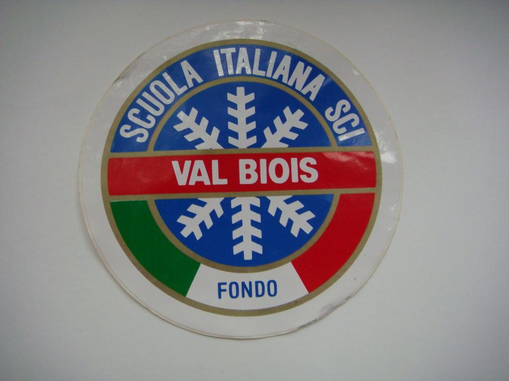 Наклейка итальянской лыжной школы VAL BIOIS 80гг.