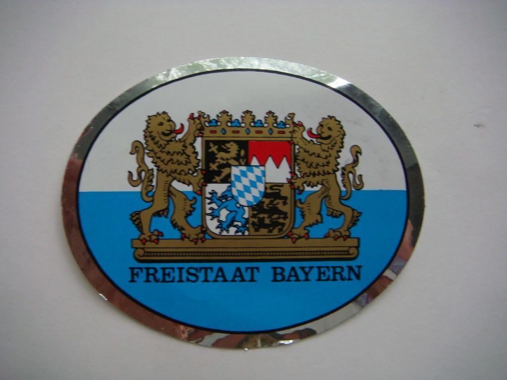 Винтажная наклейка FREISTAAT BAYERN.