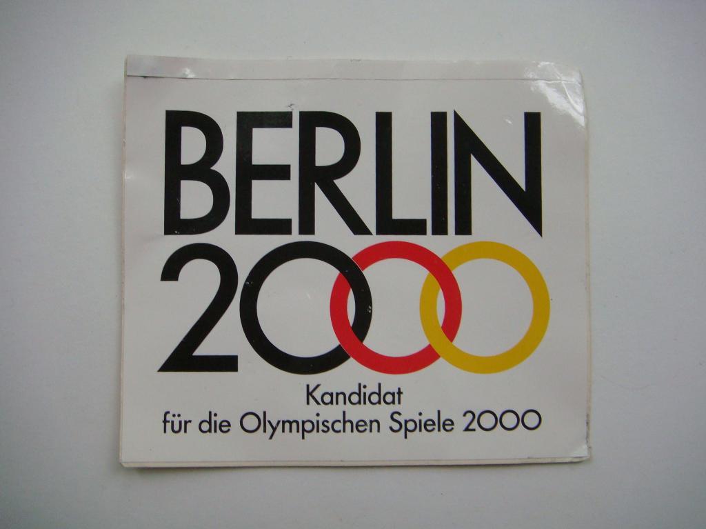 Немецкая агитационная наклейка на провидение Олимпийских игр в Германии в 2000г.