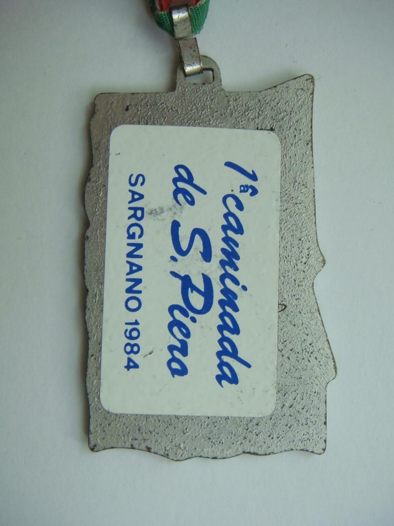 Спортивная медаль времён СССР Беговая гонка Италия 1984г. Эмаль. 2