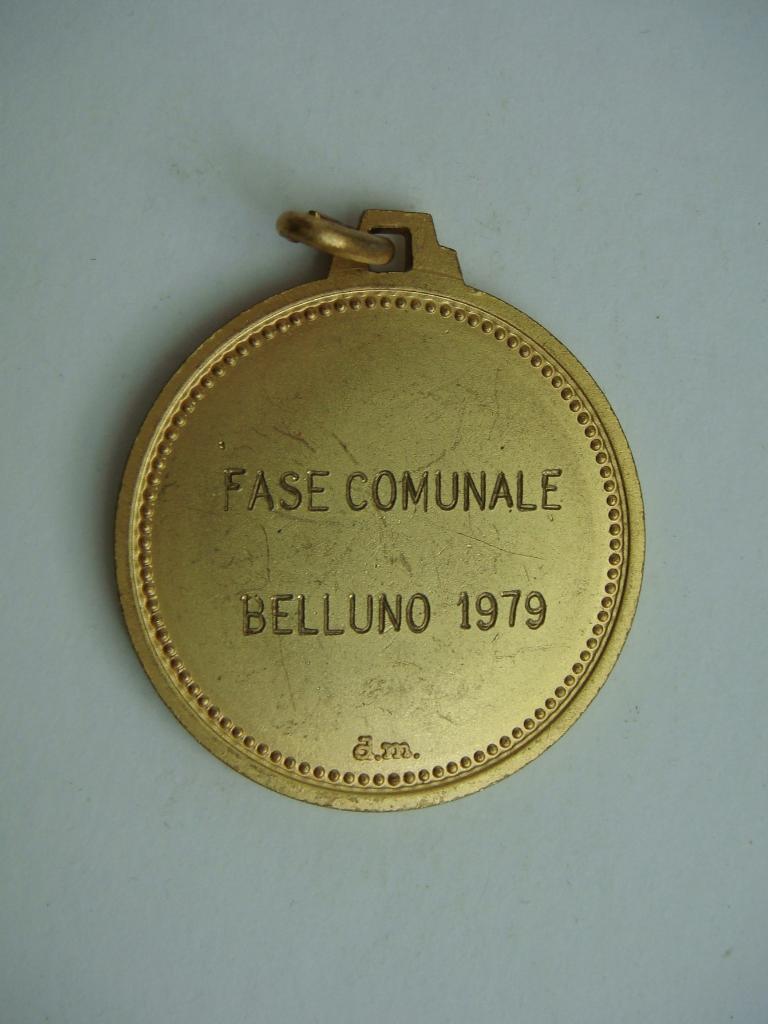 Медаль Молодежные игры CONI Беллуно Италия 1979г. 1