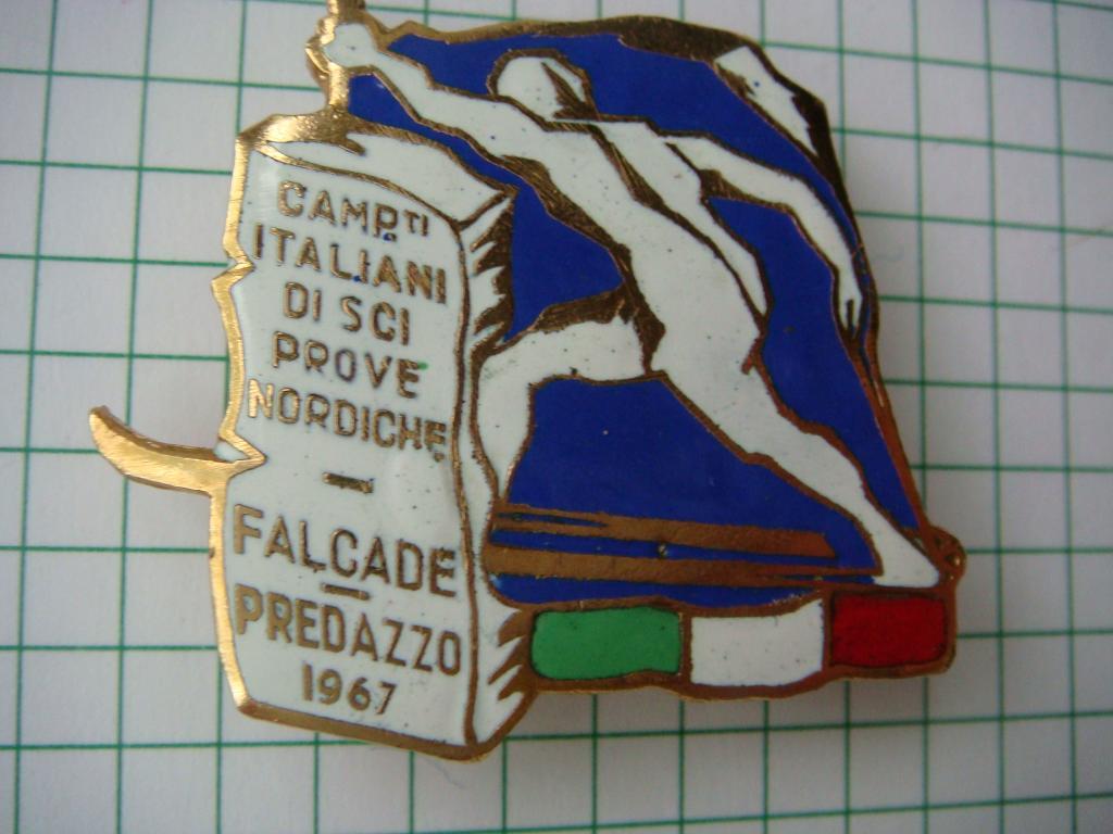 Знак Чемпионат Италии 1967г Лыжи эмаль. 1