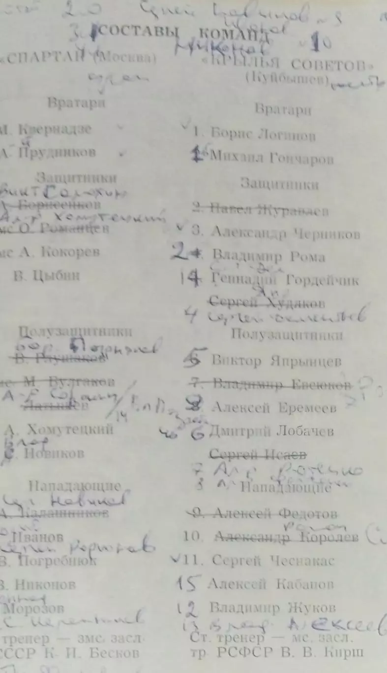 Крылья Советов - Спартак Москва - 1979 дубль 2