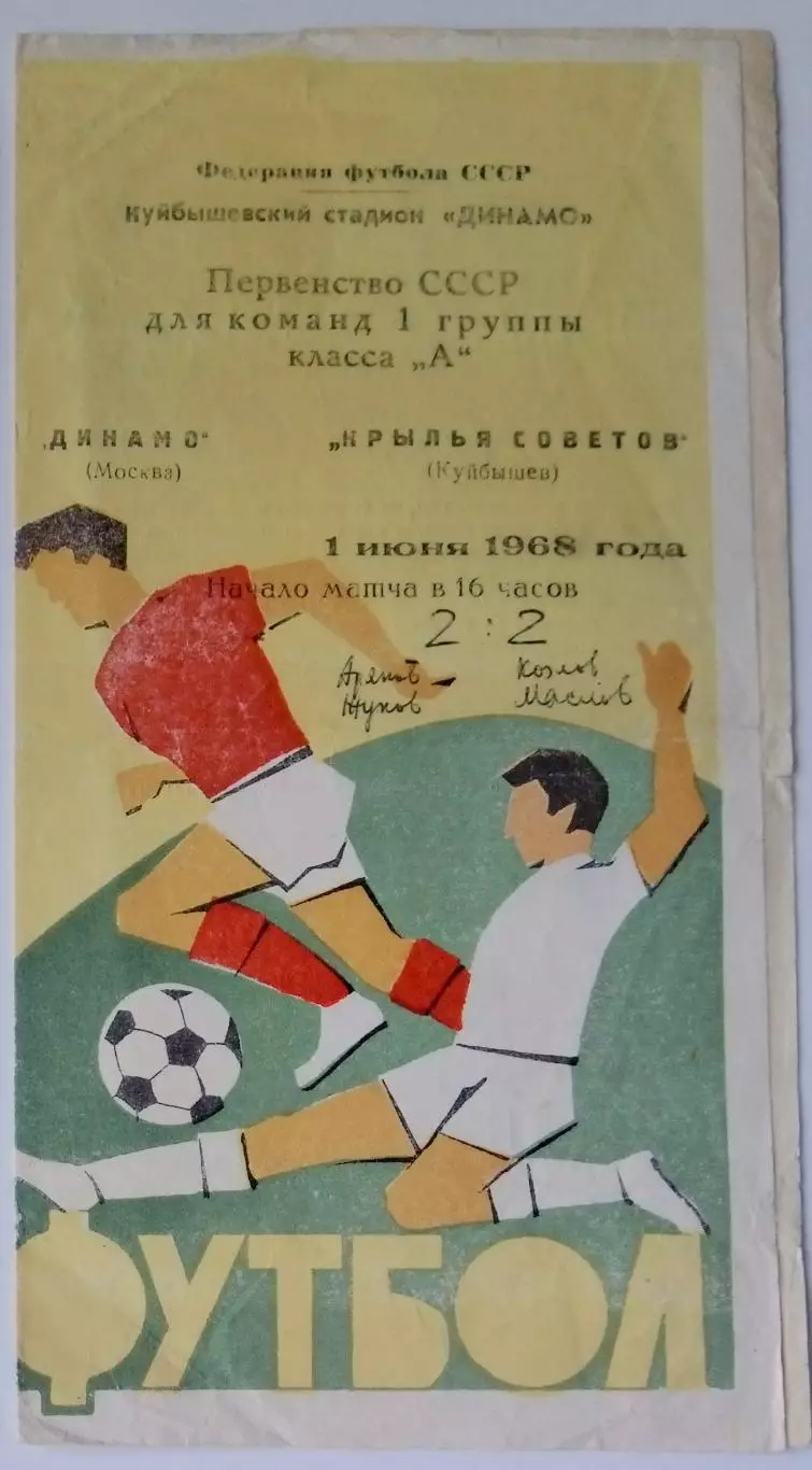 Крылья Советов - Динамо Москва - 1968