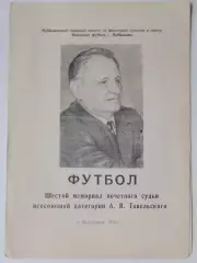 Турнир памяти Тавельского - 1977