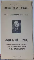 Турнир памяти Тавельского - 1983