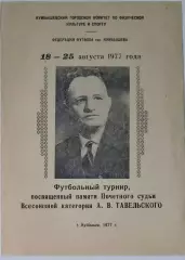 Турнир памяти Тавельского - 1977