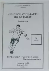 ФК Батайск - Мир Сулин - 2001