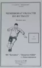 ФК Батайск - Энергия Новочеркасск - 2001