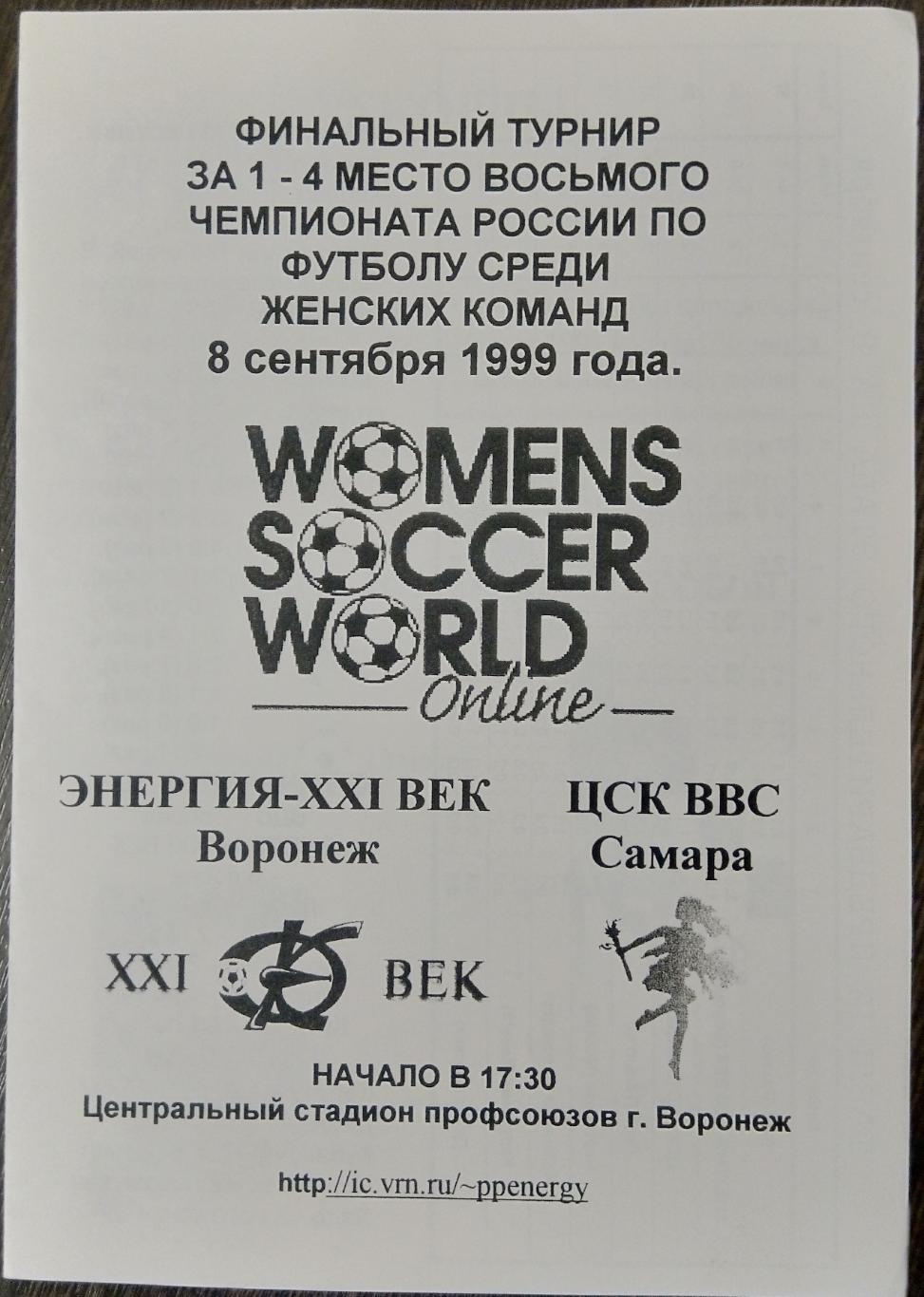 Женщины: Энергия Воронеж - ЦСК ВВС Самара - 1999