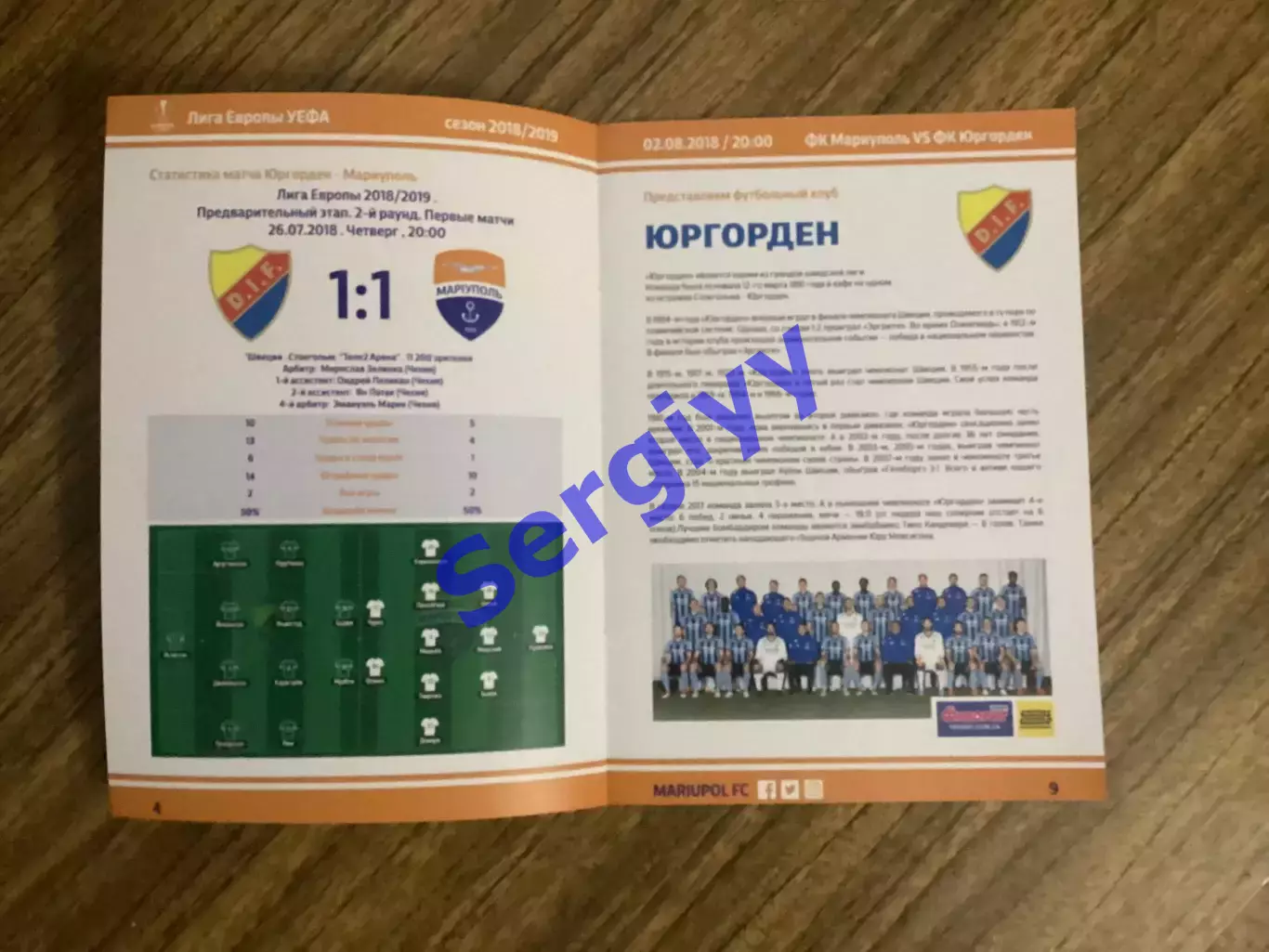 ФК Маріуполь- Юргорден Швеція 2018 4