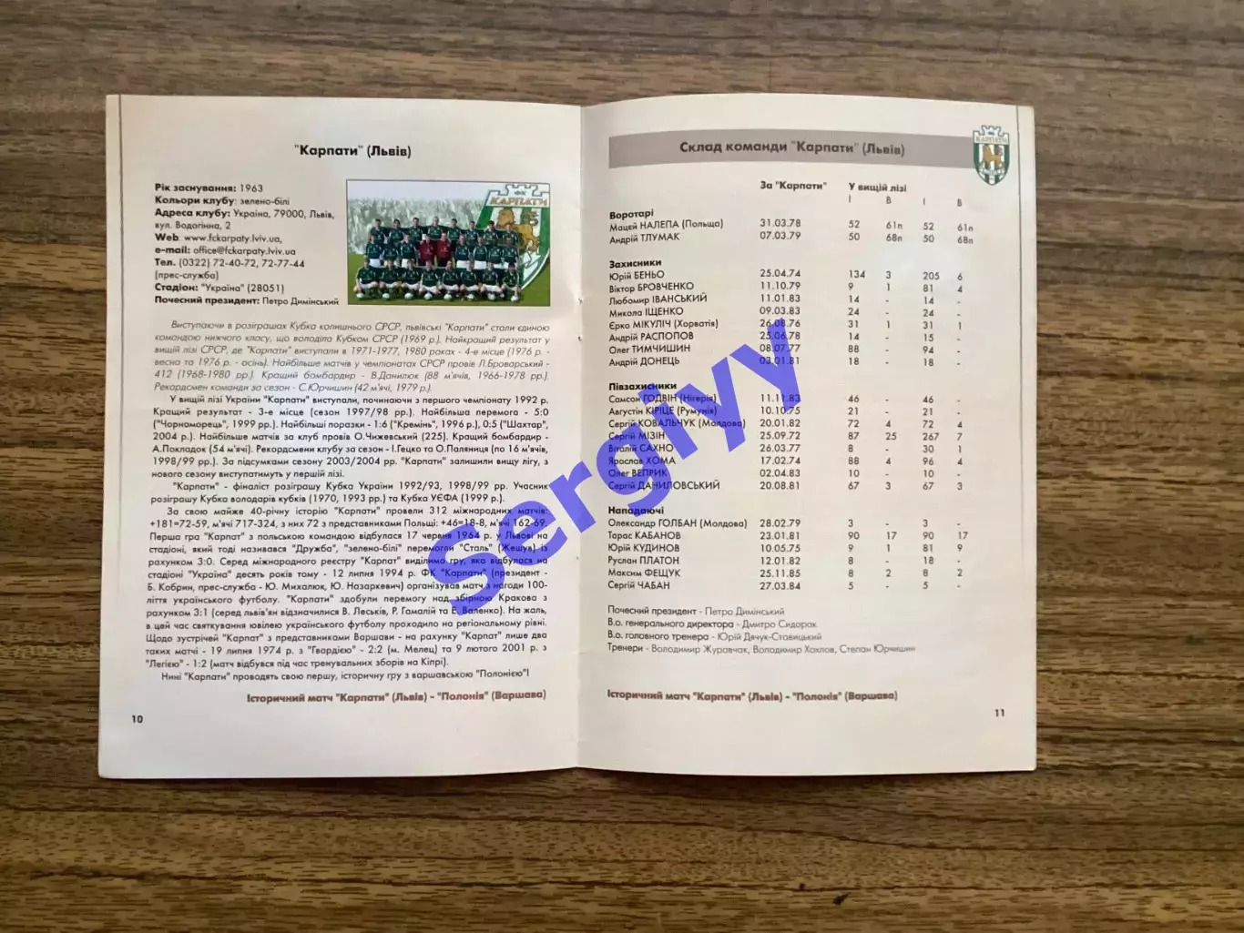 Карпати Львів - Полонія Варшава Польща/Україна- Польща(молодіжні)10-11.07.2004 3