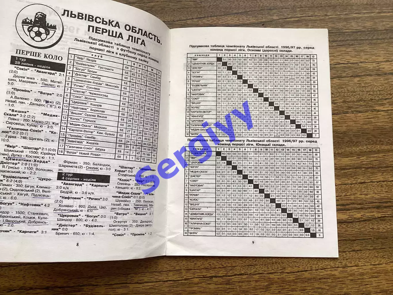 Футбол Львівщини 1996/1997 2