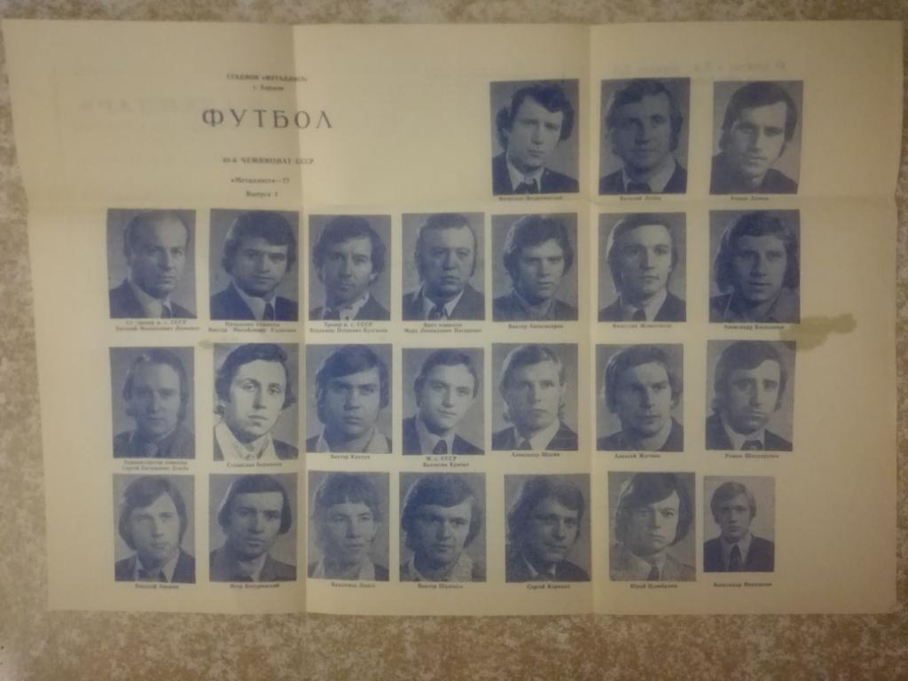Металлист(Харьков)1977 Календарь сезона
