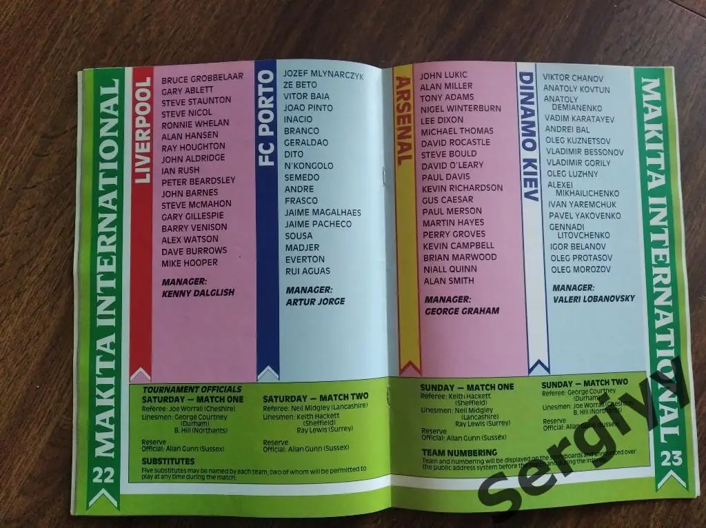 Динамо(Киев) 1989 международный турнир в Англии 1