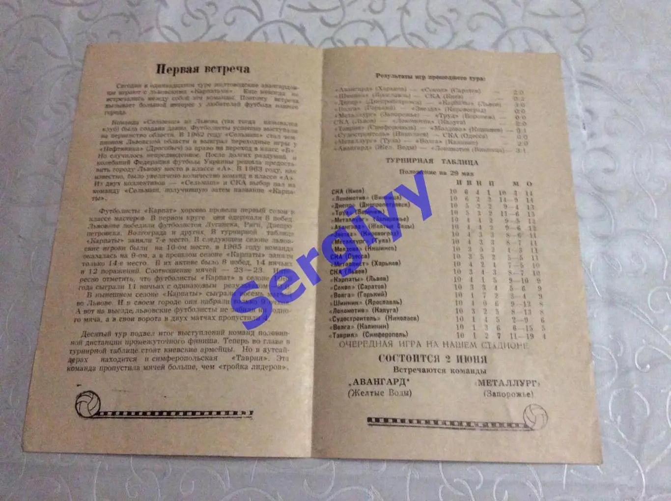 Авангард Жовті Води- Карпати Львів 29.05.1967 1