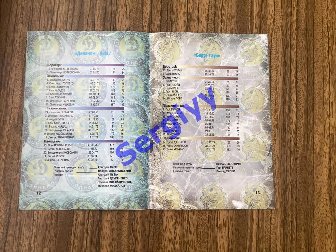 Динамо Київ - Баррі Таун Уельс 1998 1