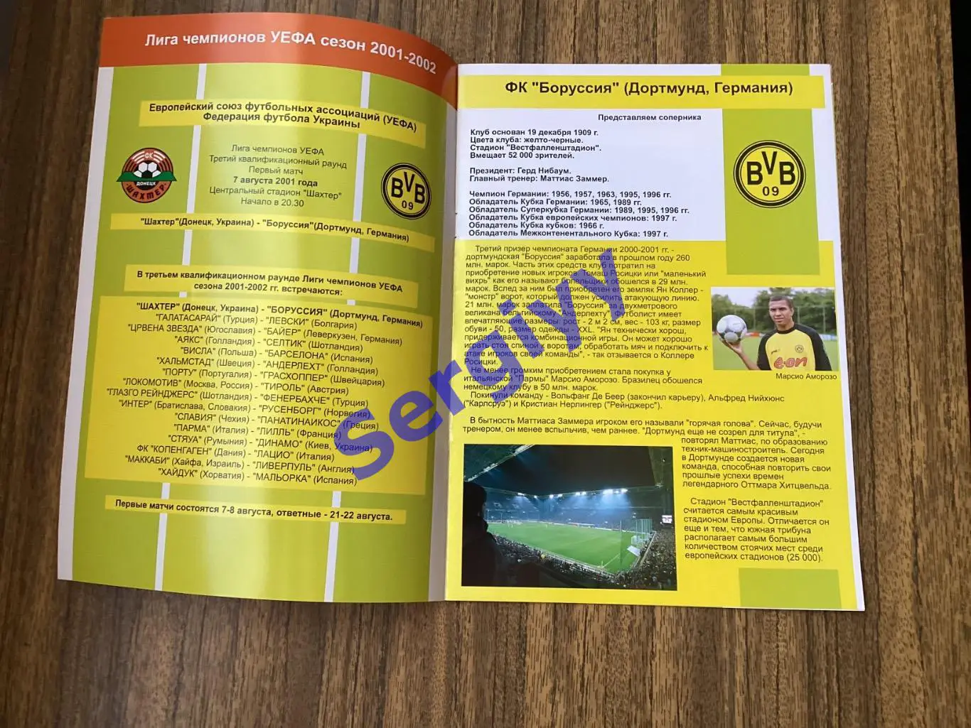 Шахтар Донецьк - Борусія Німеччина 2001 1