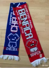 Шарф Челси-Бенфика еврокубок.
