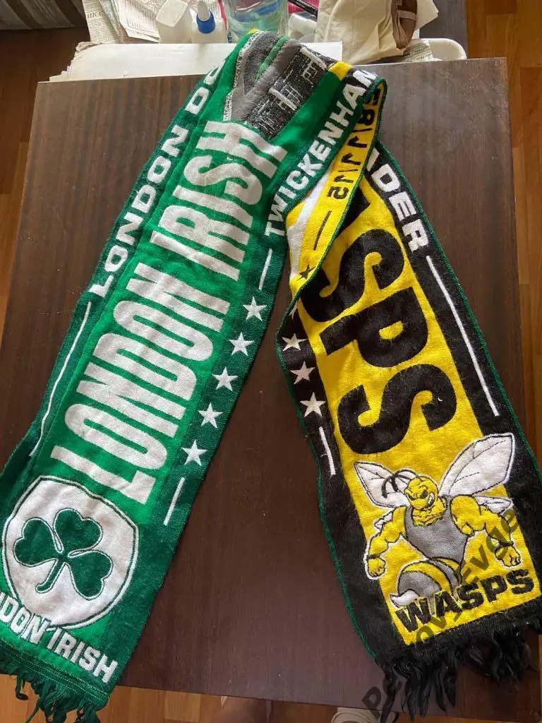 шарф УОПС Осы .регбийный английский клуб.