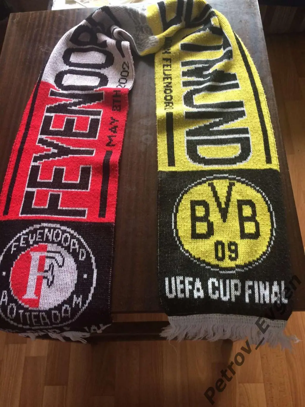 Шарф.Финал Кубка УЕФА 2002год Боруссия Д.-Фейеноорд.
