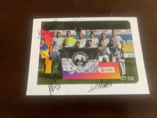 Автограф ФК Заря. Пять автографов.