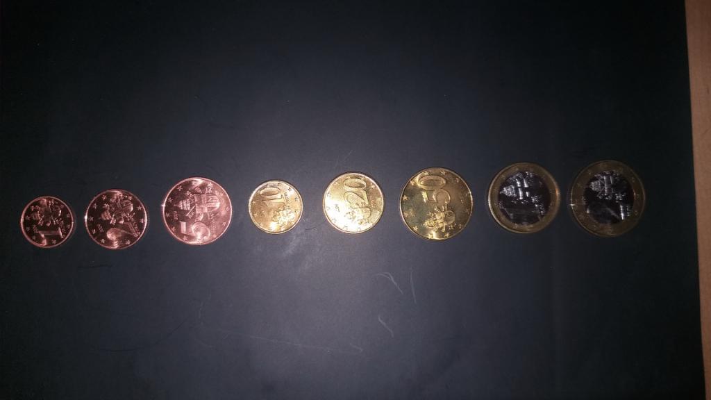 полный набор пробных монет евро и центов Ватикана