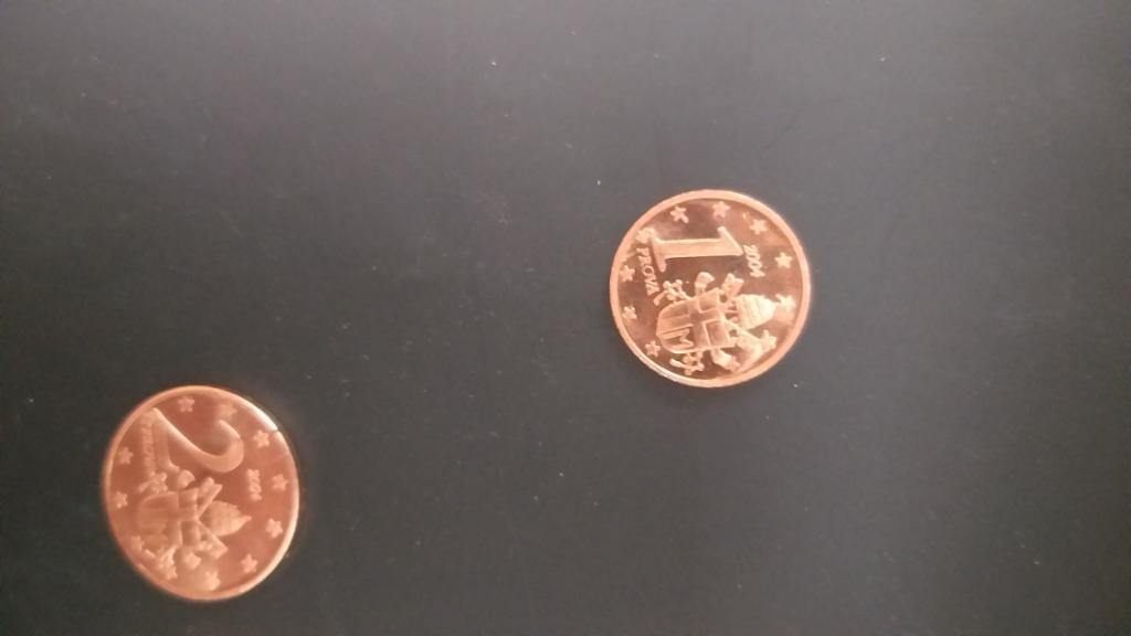 полный набор пробных монет евро и центов Ватикана 1