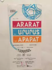 Футбол Чемпионат СССР Арарат Ереван - Спартак Москва 27.06.1991