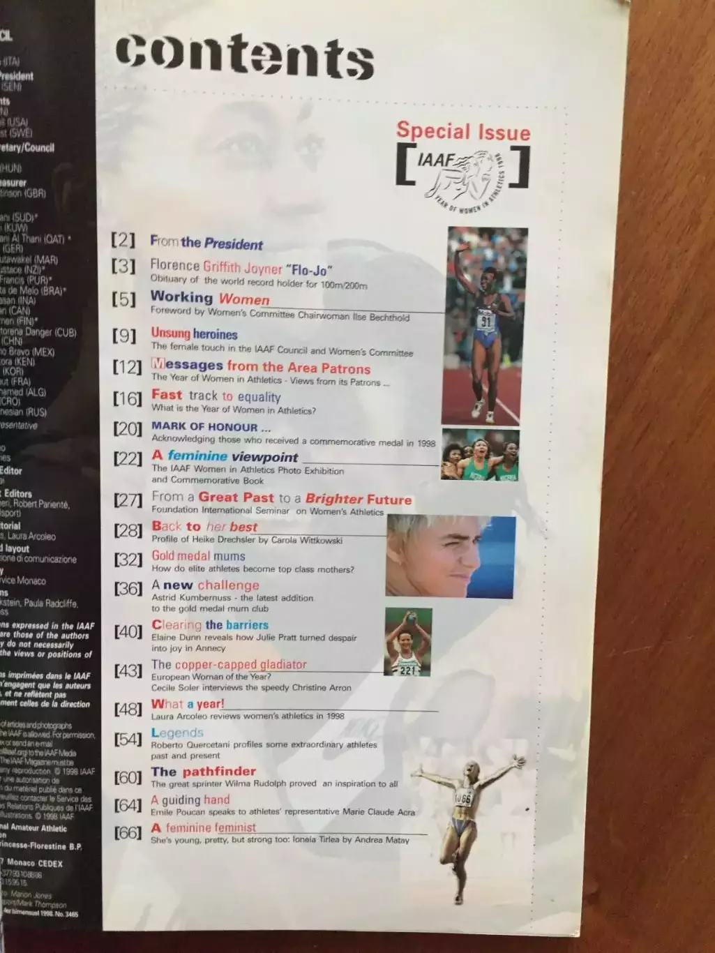 Легкая атлетика журнал ИААФ 1998 1