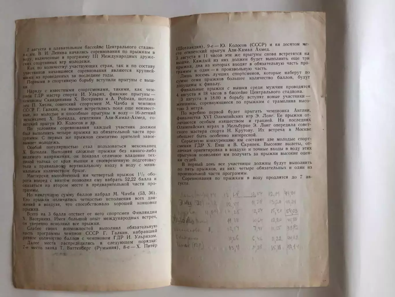 Спортивные Игры Молодежи 1957 03.08. Прыжки в воду. 1
