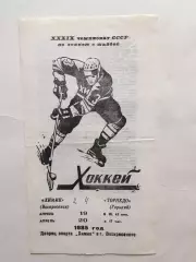 Химик Воскресенск - Торпедо Горький(Нижний) 19,20.04.1985