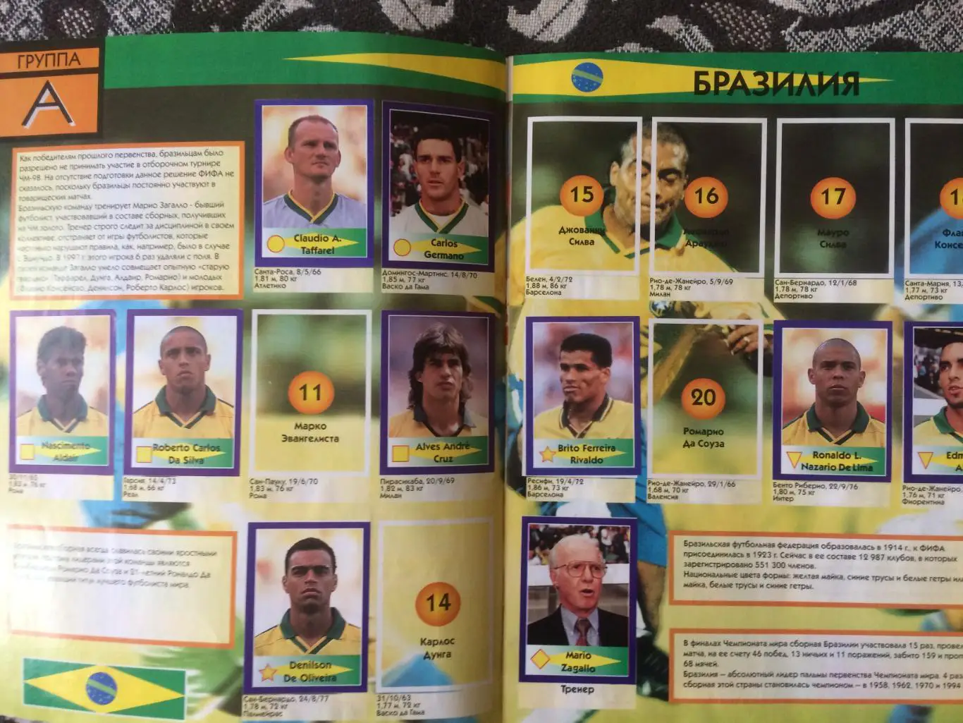 Альбом,журнал аналог Панини Чемпионат Мира 1998 неполный 7