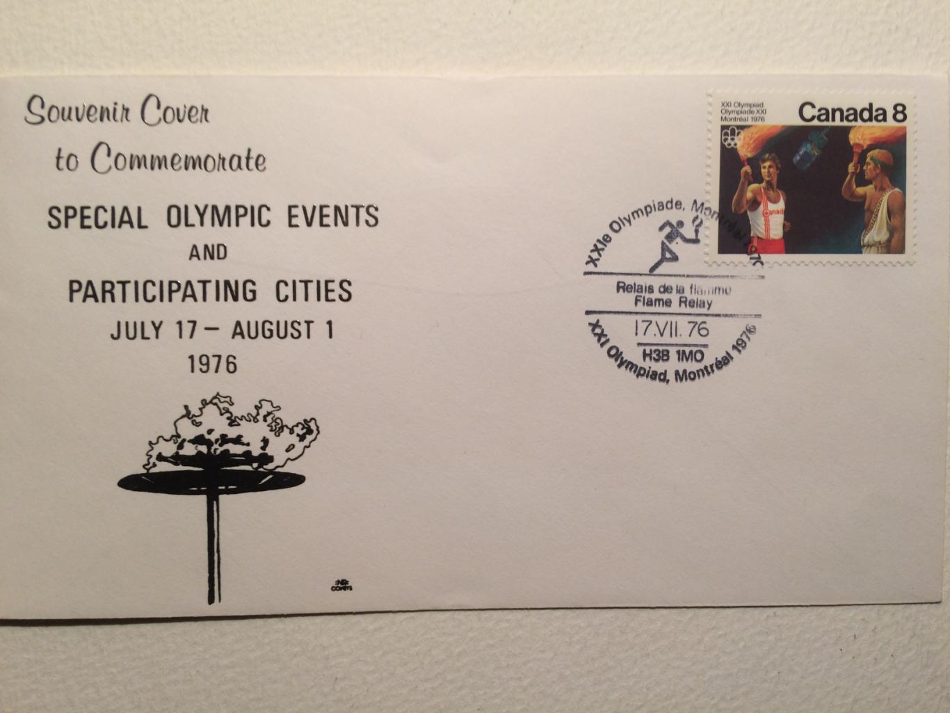 Олимпиада-1976 конверт Гашение Монреаль -76